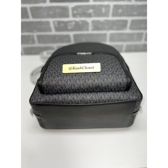 Michael Kors backpack jaycee large front pocket backpack MK signature black - Picture 7 of 11